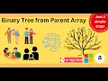 Construct Binary Tree from Parent Array Solved and Explaination GeeksForGeeks Tree