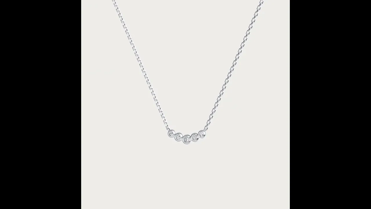 Worth It | Five Stone Bezel Diamond Station Necklace