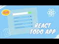 Create a React Todo App with Hooks including Localstorage