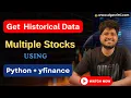 Get Historical Data for Multiple Stocks Nifty 50 Python yfinance