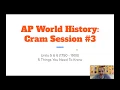 AP World History Cram Session Unit 5 6 - 1750-1900