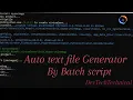 Create Auto Text Generator By Notepad Batch script Command prompt