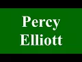 Percy Elliott: Chanson d'Amour