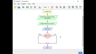 Age Checker Using Flowgorithm