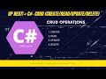C Sharp CRUD operations tutorial part 1 Create Read Update Delete k4coding k4coding