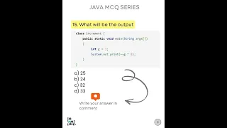 java MCQ series Part 1
