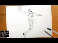 How to Draw Lebron James Dunking Easy Step by Step