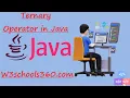 Ternary Operator in Java Hindi W3schools