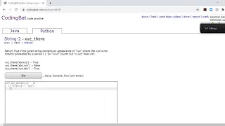 String-2 xyz - there PythonTutorial Codingbat com