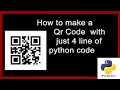 Generate QR code within 4 lines of code Python