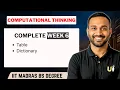 Complete Computational Thinking Week 6 Question Practice IIT Madras BS Degree