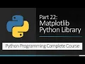 Part 22 Matplotlib Python Library Python Programming Complete Course