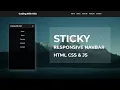 Responsive Sticky Navigation Bar On Scroll Using Html Css Javascript Fixed Nav Bar On Scroll