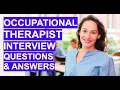 OCCUPATIONAL THERAPIST NHS Interview Questions Answers Occupational Therapy Interview Tips