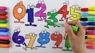 Coloring pages numbers learning English - Coloring book Learn Numbers Counting and Math Lessons