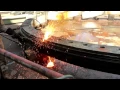 Thermal Lance In Action - Scrapping a 2 million dollar FPSO turret bearing