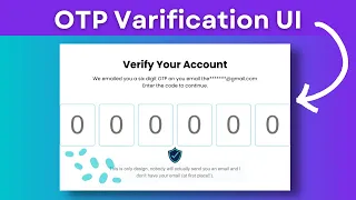OTP Verification UI With HTML CSS JS OTP Input field FrontendDUDE
