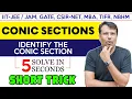 How To Identify The Conic Section In 5 Seconds Conic Section Short-Trick By gajendrapurohit
