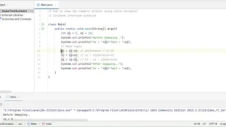 Swap two numbers without using third variable Java Citibank Interview Question CodeWithZai