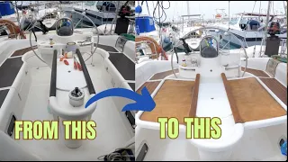 Teak Restoration and boat jobs, onboard our 38ft beneteau. Sailing Ocean Rose, EP 3