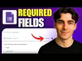 How To Make All Questions Required In Google Forms Tutorial 2026
