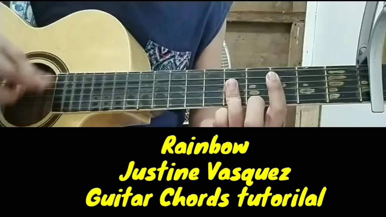 Justine Vasquez - Rainbow ( Guitar Chords tutorial ) Easy Tagalog tutorial. South Border  original
