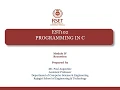 EST102 PROGRAMMING IN C MODULE 4 LECTURE 8 RECURSION