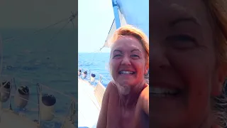 Living the Dream on a Yacht: A Day in the Life #sailing #greece #shorts