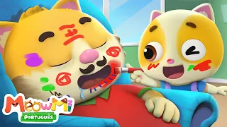 🐱 Show da Família Gato - Aprendendo as Cores com a Maquiagem do Papai | Músicas Infantis