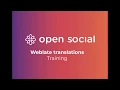 Open Social - Weblate training for NROs