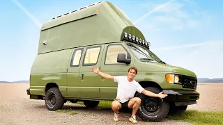 I turned an old van into a 2-STORY tiny house