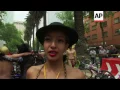 Download Lagu Hundreds take part in Mexico naked bike day