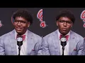 Ole Miss QB Trinidad Chambliss speaks at the 2026 SEC Media Days
