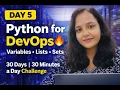 DAY 5 Python for DevOps Variables Lists Sets Explained 30 Days 30 Minutes Challenge