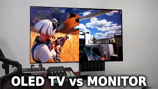 oled tv vs gaming monitor for pc latency hdr u0026 size