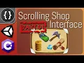How to Make a Scrolling Shop Interface Part 01 Unity Tutorial