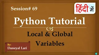 Local and global variable scopes in python Python Tutorial in Hindi