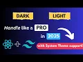 React Mode Toggle Tutorial In 2025 with TailwindCSS System Theme Support