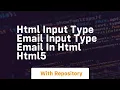 Html input type email input type email in html html5