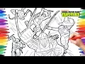 Ninja Turtles Battle Shredder Coloring Pages for Kids Draw Color TMNT Coloring Book