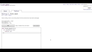 Warmup-1 front - back Python Tutoriall Codingbat com
