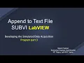 Append to text File Developing the Simulated Data Acquisition Program part 3