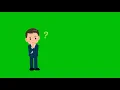 Animated Man Thinking Green Screen Effect