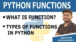 Types of Functions in Python - Python Programming Tutorial for Beginners