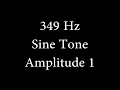 349 Hz Sine Tone Amplitude 1