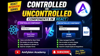 Controlled vs Uncontrolled Components in React React Interview Questions in Hindi