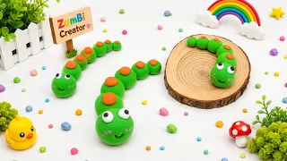 Clay to make cute caterpillar - How to make DIY Clay