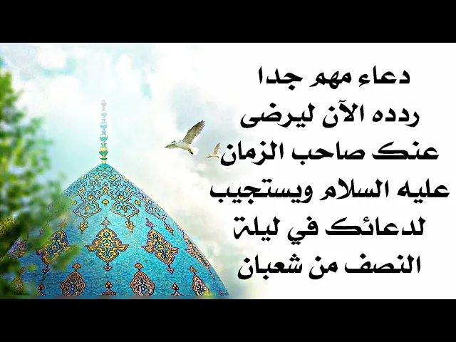 ⁣ردد هذا الدعاء ليرضى عنك ويكتب لك صاحب الزمان عليه السلام الخيرات في ليلة ميلاده عليه السلام