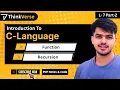 Lecture 7 Part - 2 C Language Function Recursion Basic Structure Learn C from Scratch