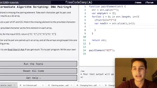 Freecodecamp Intermediate Algorithm Dna Pairing